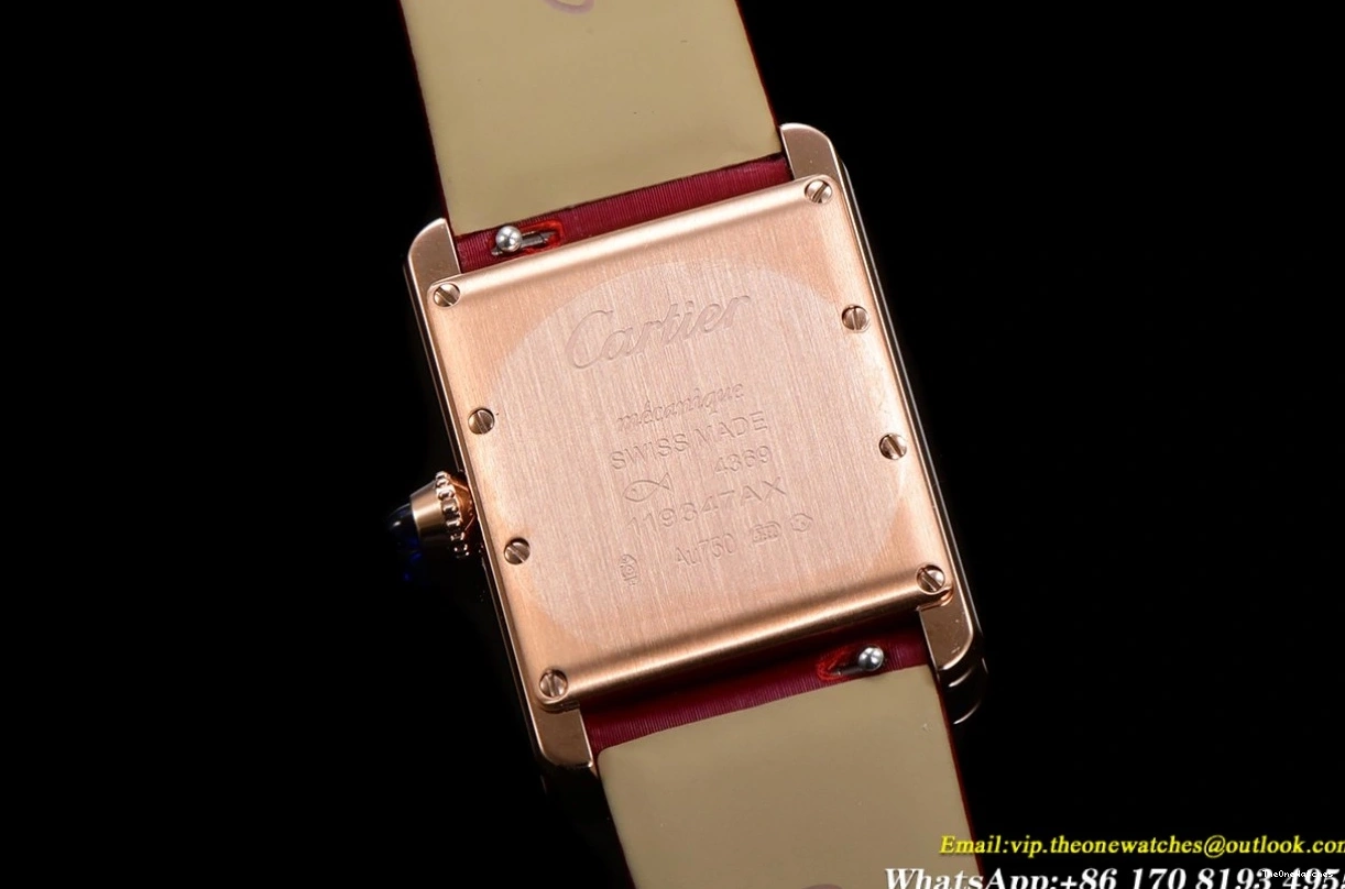 Dial Quartz 25.5mm RG SA F1F Tank White Red - Cartier Louis 0513